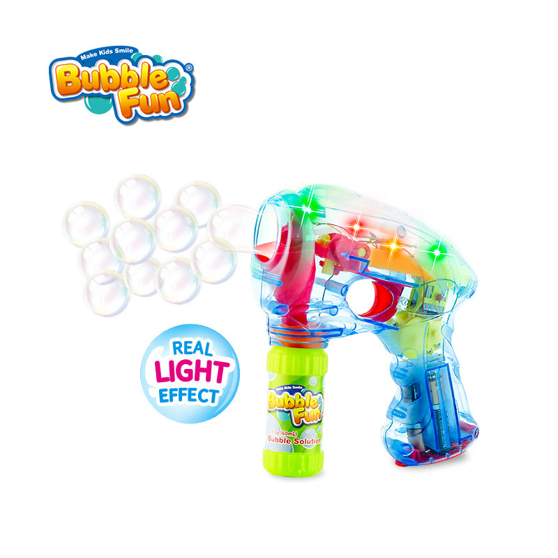 B/O Transparent Bubble Gun with Lights