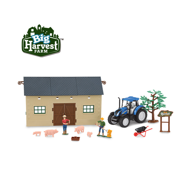 1:32 Farm Playset with Freewheel New Holland T5 Tractor