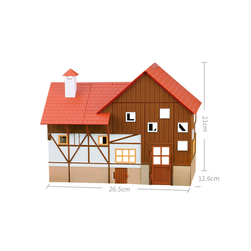 1:32 Farm Playset Include Farmhouse, Tractor, Grain Cart, Farmer, Animal Toys and Farm Tools