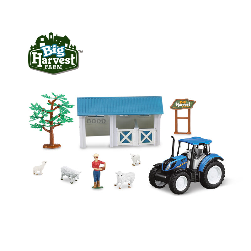 1:32 Farm Playset with Freewheel New Holland T5 Tractor