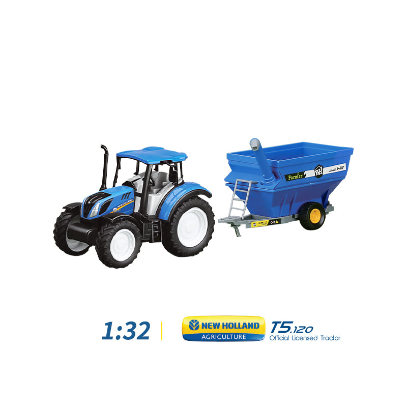 1:32 Farm Playset with Freewheel New Holland T5 Tractor