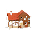 1:32 Farm Playset Include Farmhouse, Tractor, Farmers, Animal Toys, Fences and Farm Tools
