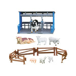 1:32 Farm Playset Include Farmhouse, Tractor, Farmers, Animal Toys, Fences and Farm Tools