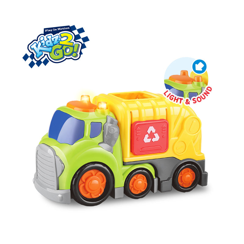19cm Freewheel Garbage Truck with Light and Sound