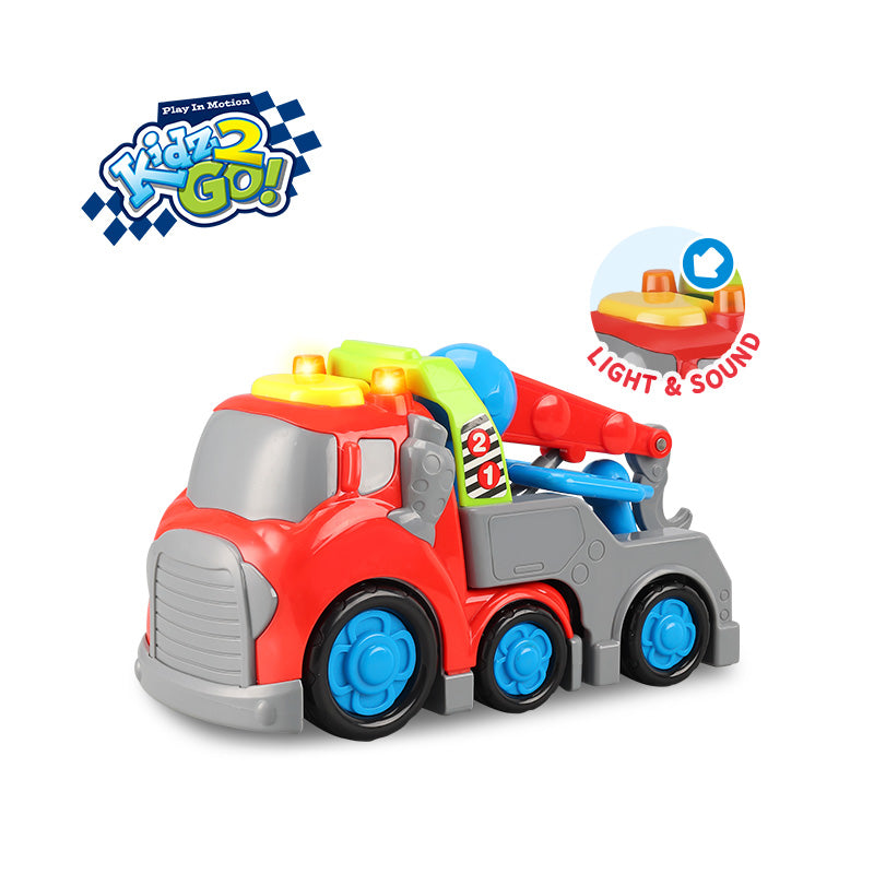 19cm Freewheel Tow Rescue Truck with Light and Sound