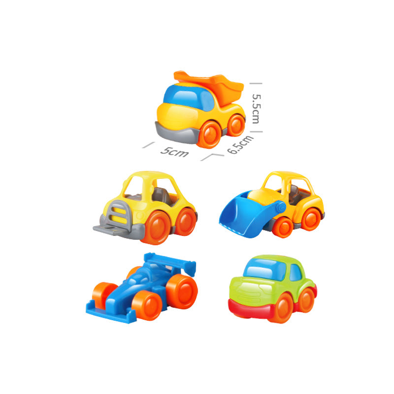 5pcs 5cm Mini Car Playset with Playmat
