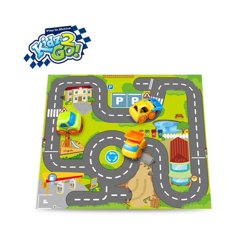 3pcs Mini Car Playset with Playmat